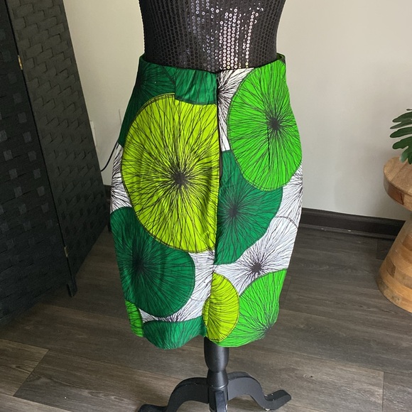 Green Print Blazer & Skirt Matching Sets - Picture 5 of 9